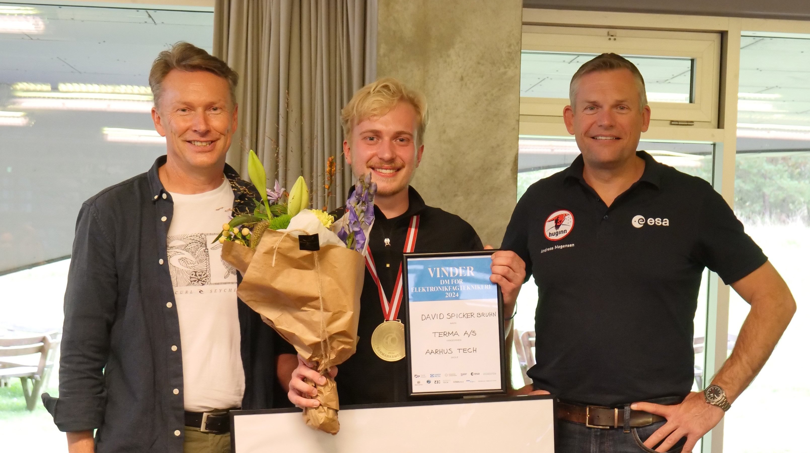 Brian S. Hansen, David Spicker Bruhn and Andreas Mogensen at the Danish Championship of Young Professionals 2024.